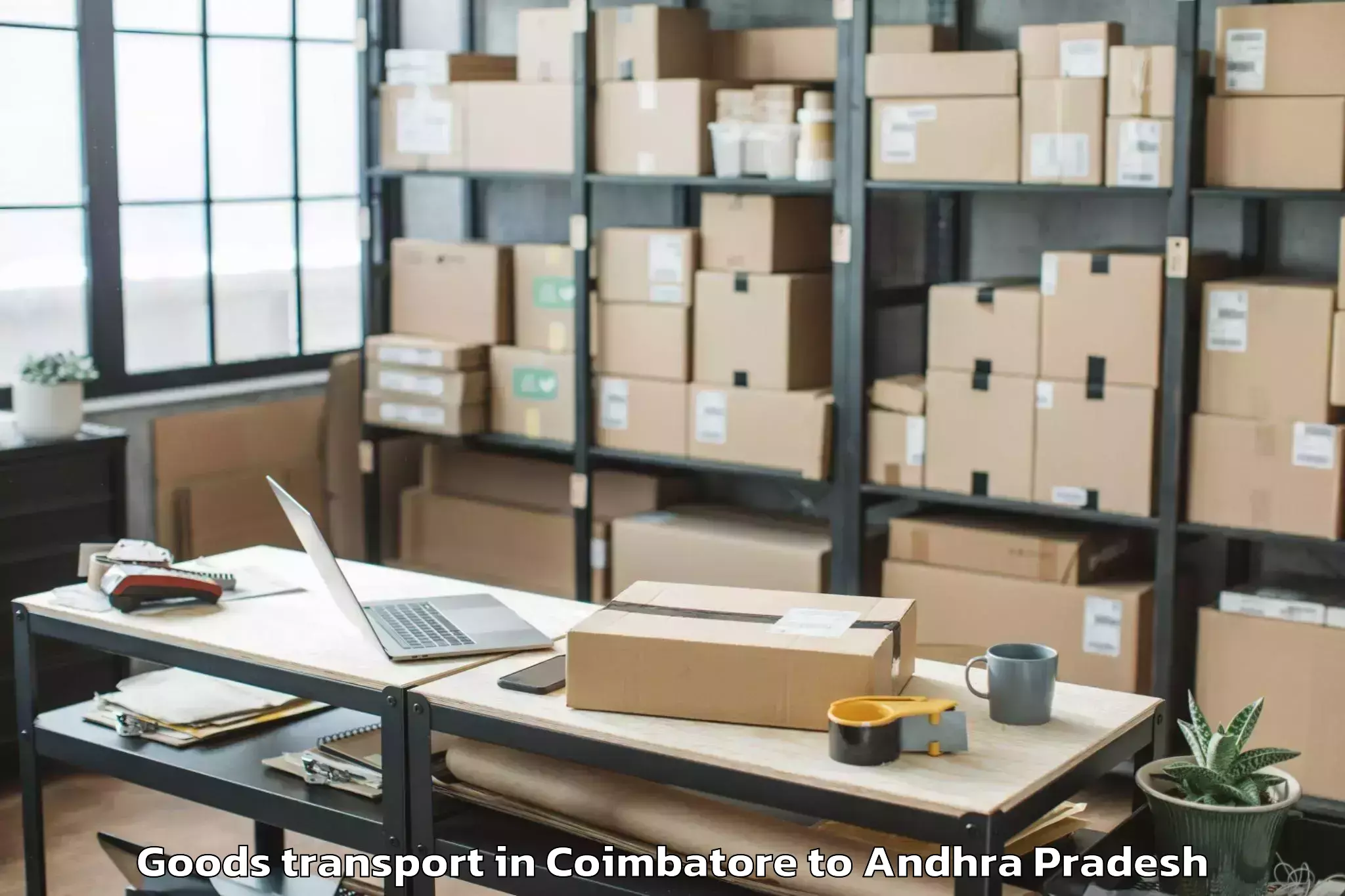 Hassle-Free Coimbatore to Ongole Goods Transport